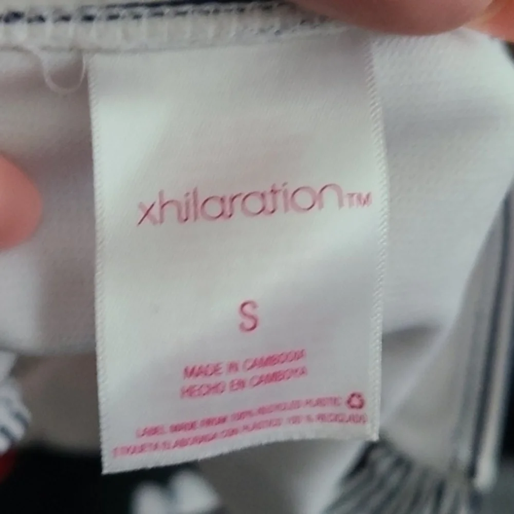 [Xhilaration]Blue Striped Ruffle Top 2 piece -Sz S